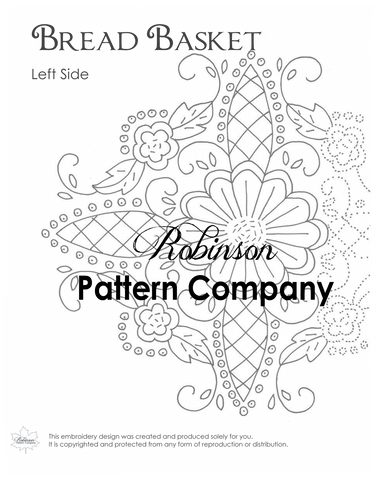 Bread Basket Hand Embroidery pattern