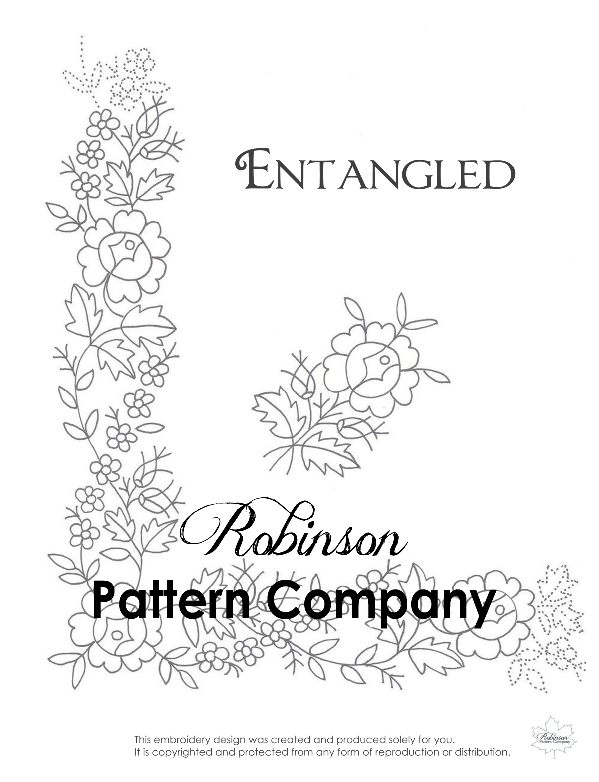 Entangled Hand Embroidery pattern