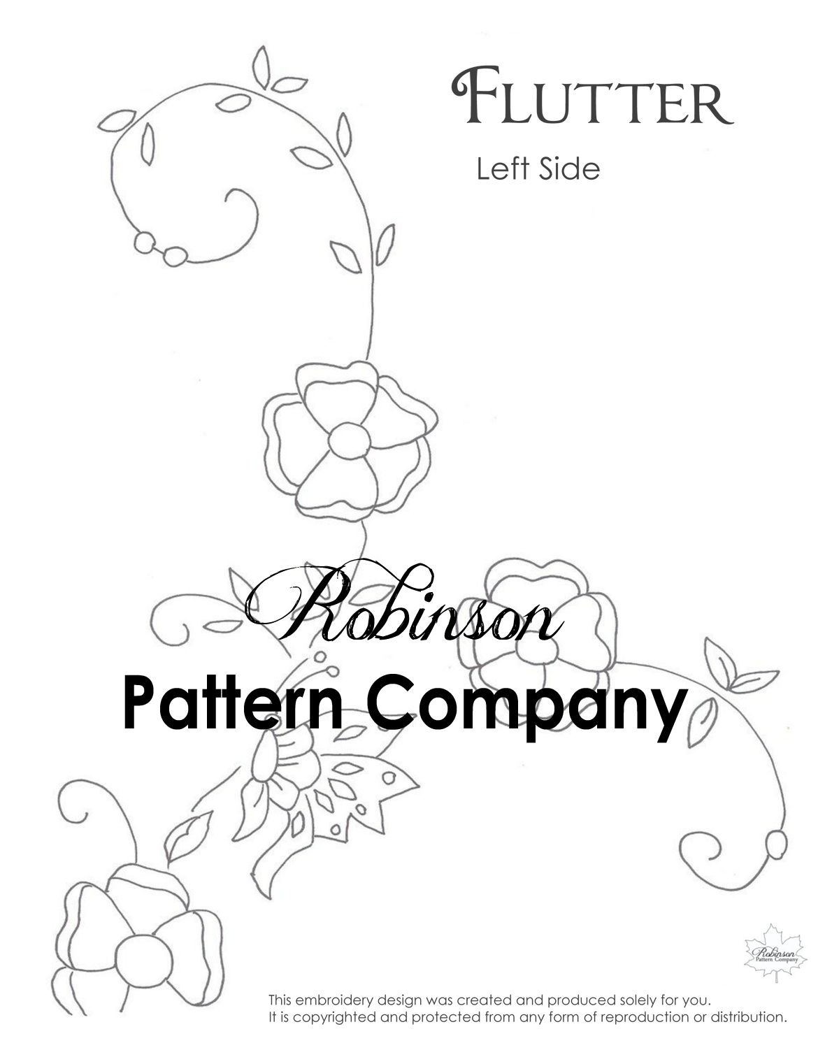 Flutter Hand Embroidery pattern