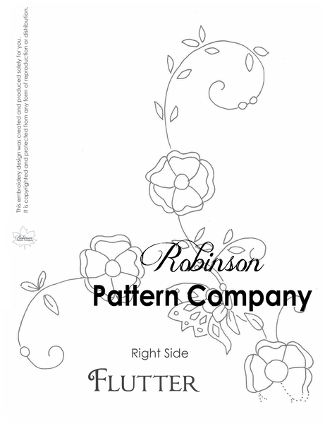 Flutter Hand Embroidery pattern
