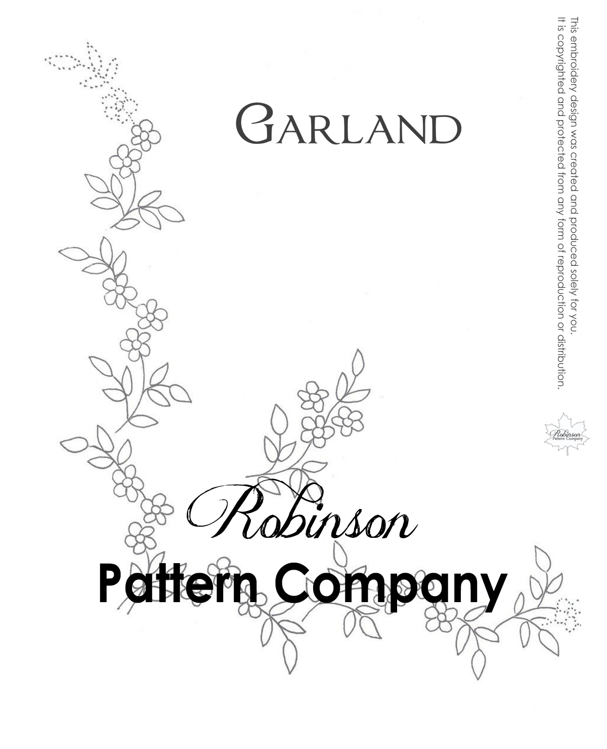Garland Hand Embroidery pattern