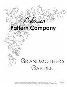 Grandmothers Garden Hand Embroidery pattern