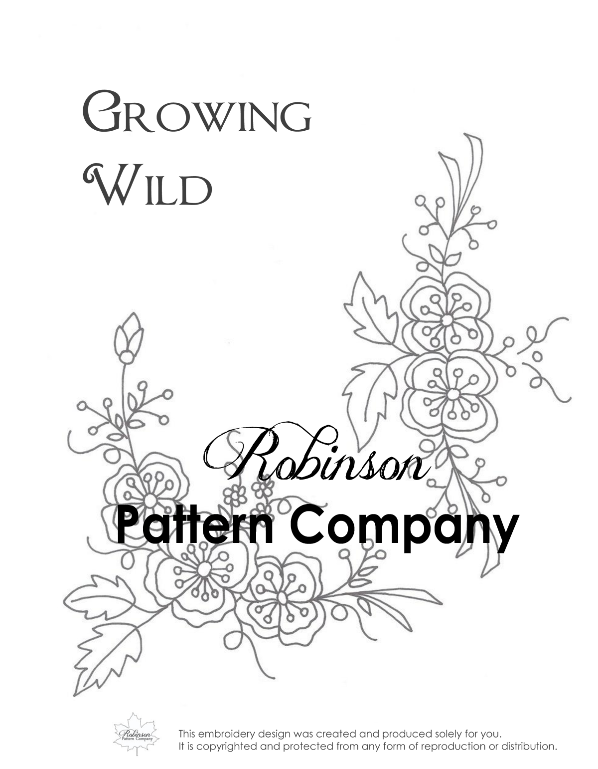 Growing Wild Hand Embroidery pattern