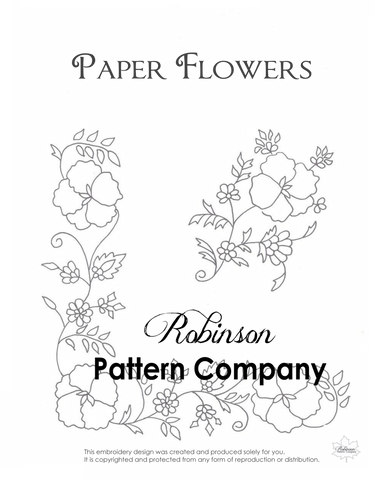 Paper Flowers Hand Embroidery pattern