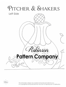 Pitcher & Shakers Hand Embroidery pattern