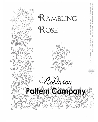 Rambling Rose Hand Embroidery pattern
