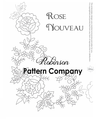 Rose Nouveau Hand Embroidery pattern
