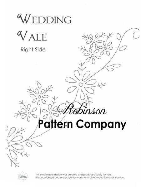 Wedding Vale Hand Embroidery pattern