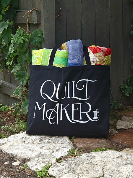 Quilt Maker tote bag - black
