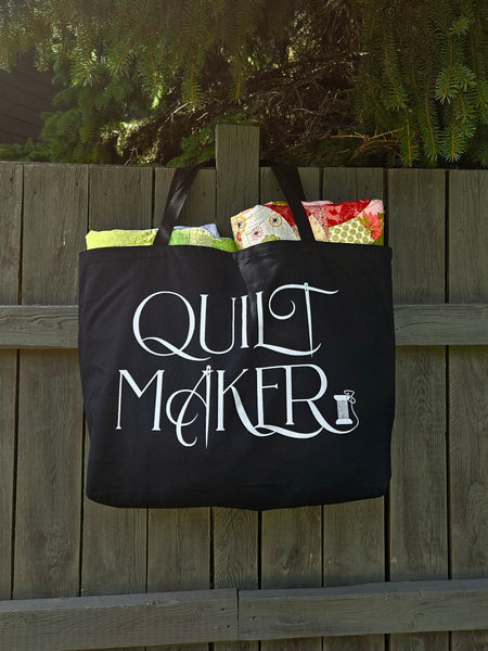Quilt Maker tote bag - black