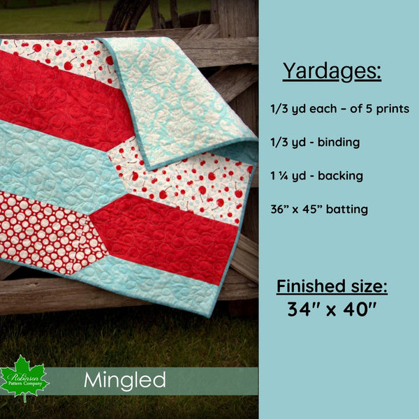 Mingled Baby Quilt Pattern - Printed Instructions