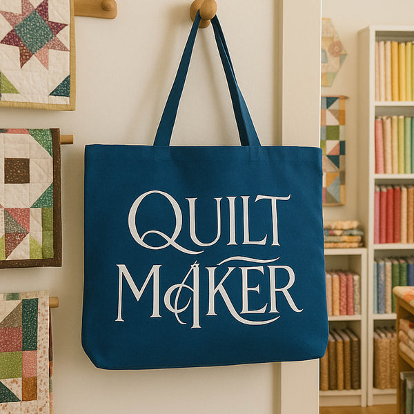 Quilt Maker tote bag - blue