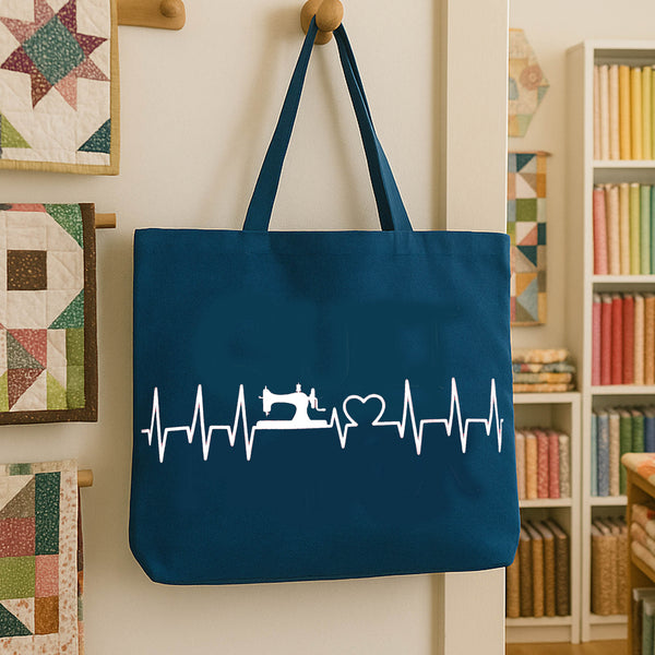 Quilt Maker tote bag - blue