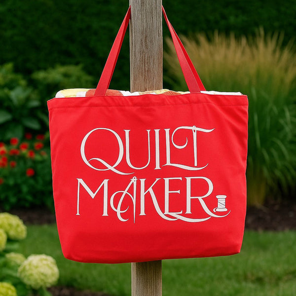Quilt Maker tote bag - pink