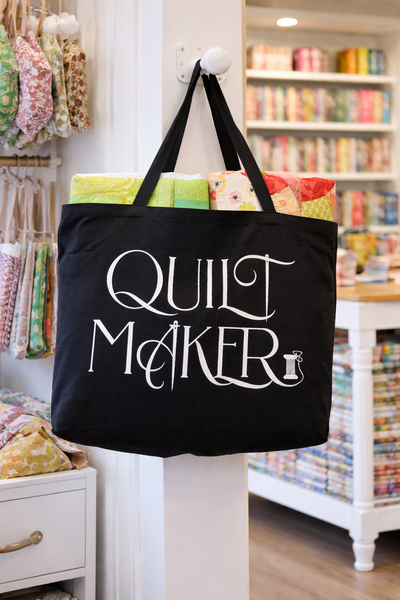 Quilt Maker tote bag - black