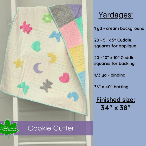 Cookie Cutter Baby Quilt Pattern - Printed Instructions