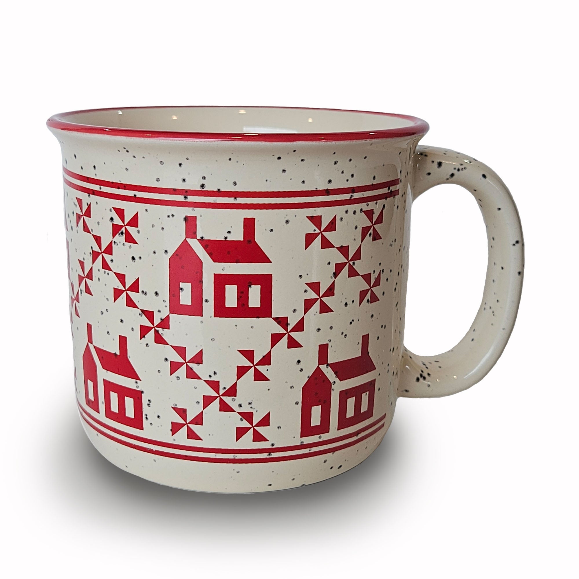 Schoolhouse quilt mug