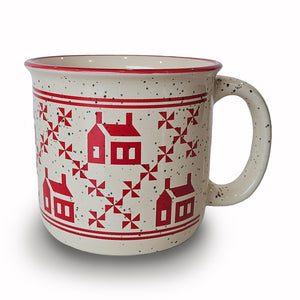 Schoolhouse quilt mug