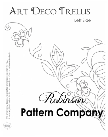 Art Deco Trellis Hand Embroidery pattern