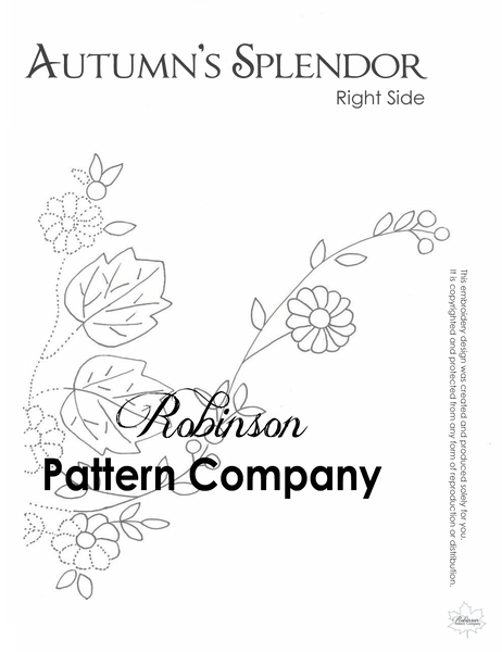 Autumn's Splendor Hand Embroidery pattern