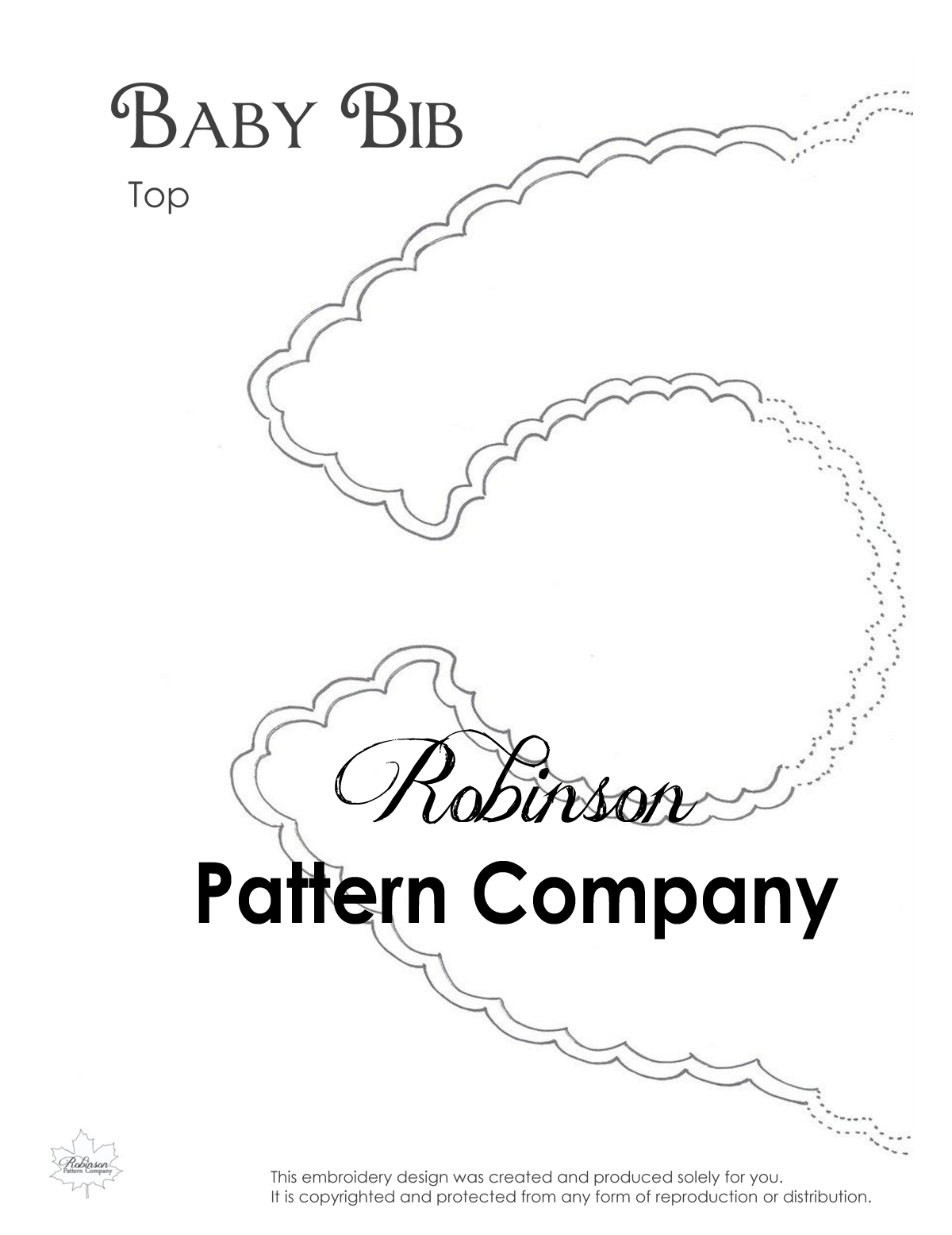 Baby Bib Hand Embroidery pattern