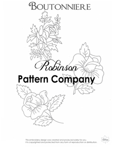 Boutonniere Hand Embroidery pattern