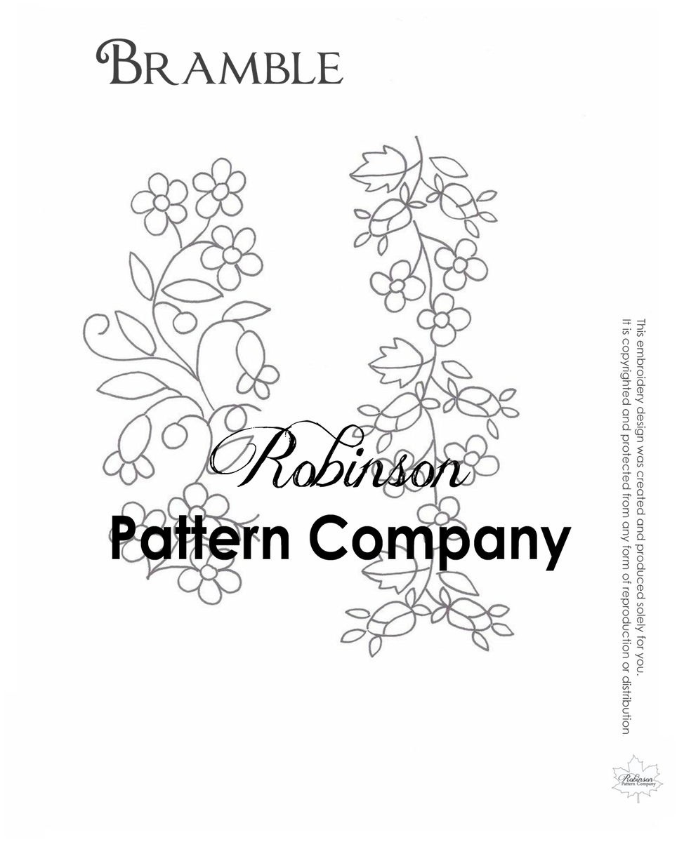 Bramble Hand Embroidery pattern – Robinson Pattern Company