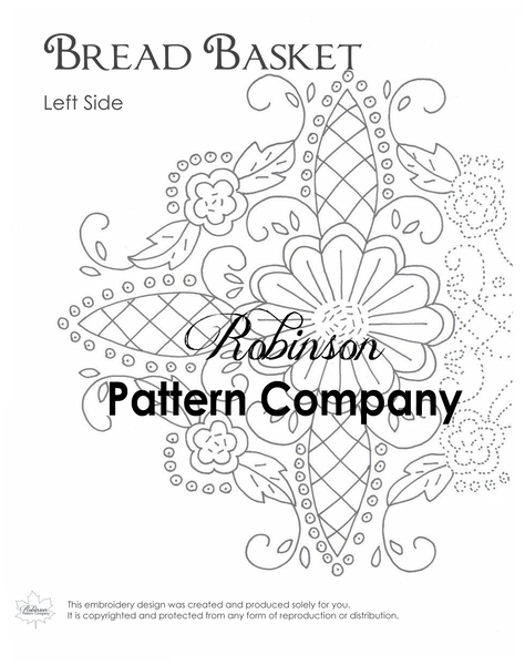 Bread Basket Hand Embroidery pattern