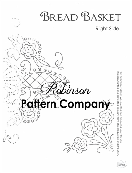 Bread Basket Hand Embroidery pattern