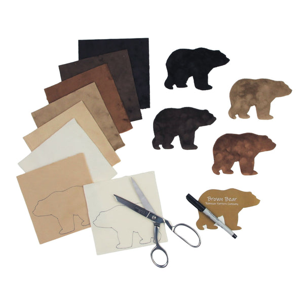 Free Applique Shapes - Brown Bear - small