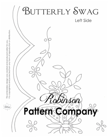 Butterfly Swag Hand Embroidery pattern