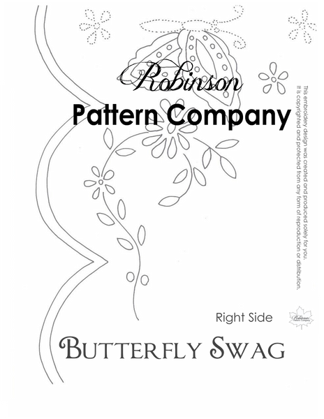 Butterfly Swag Hand Embroidery pattern