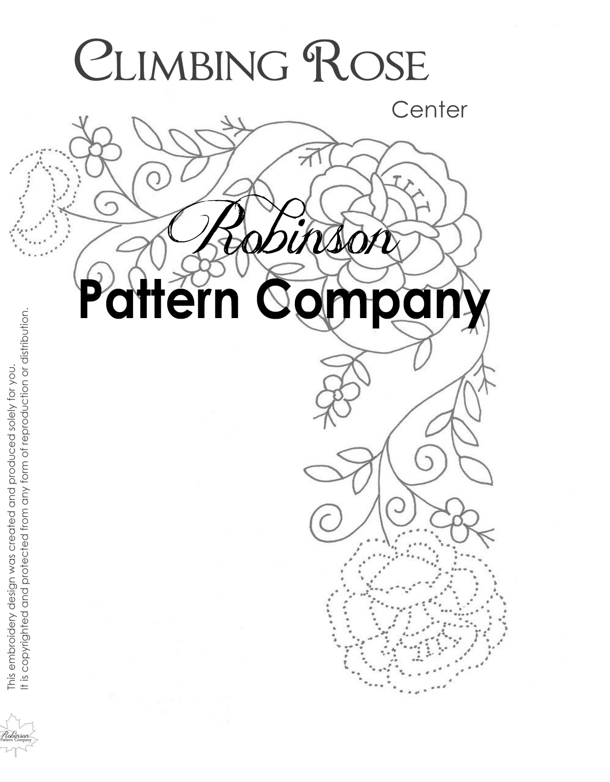 Climbing Rose Hand Embroidery pattern