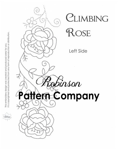 Climbing Rose Hand Embroidery pattern