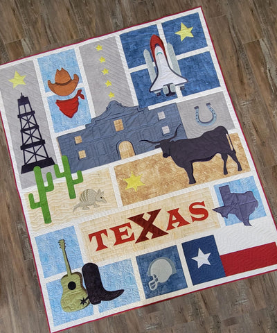 Texas Sampler quilt, state of Texas #texassampler #stateoftexas