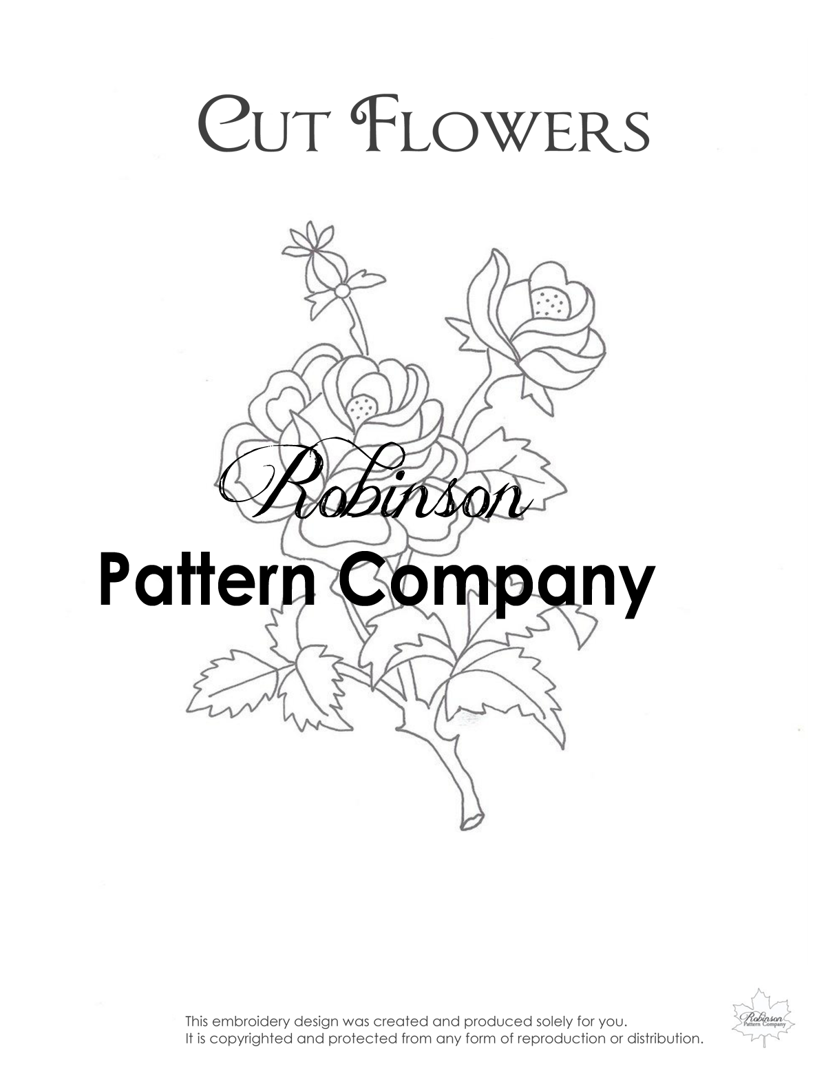 Cut Flowers Hand Embroidery pattern