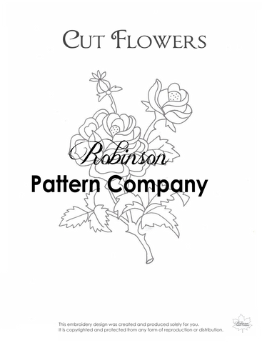 Cut Flowers Hand Embroidery pattern