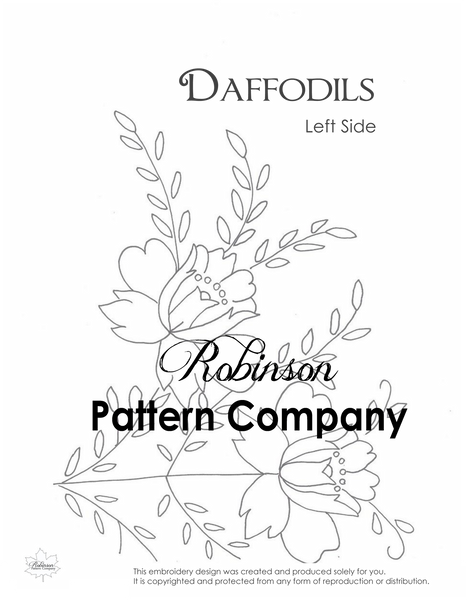 Daffodils Hand Embroidery pattern