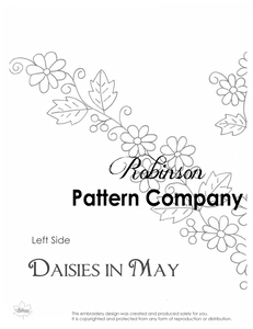 Daisies in May Hand Embroidery pattern