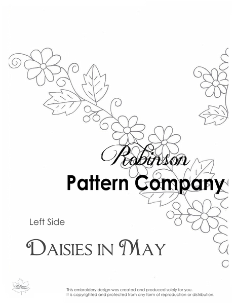 Daisies in May Hand Embroidery pattern