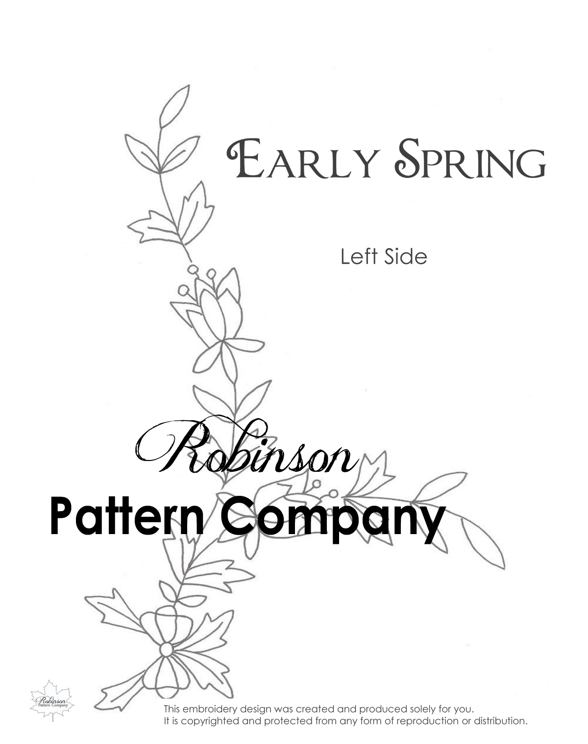 Early Spring Hand Embroidery pattern