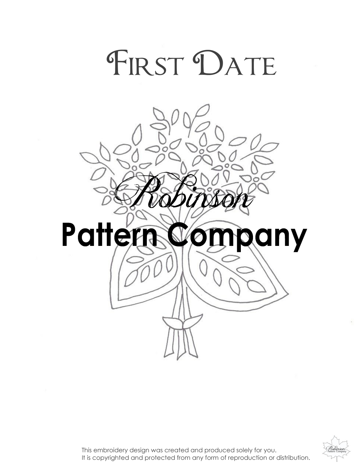 First Date Hand Embroidery pattern