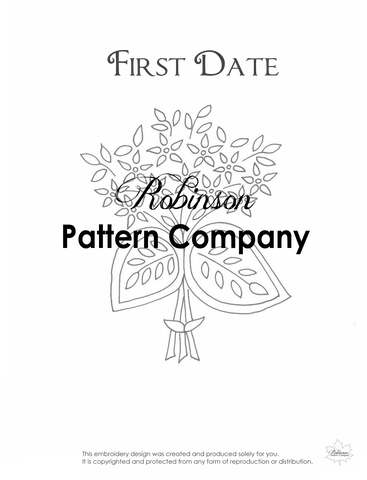 First Date Hand Embroidery pattern