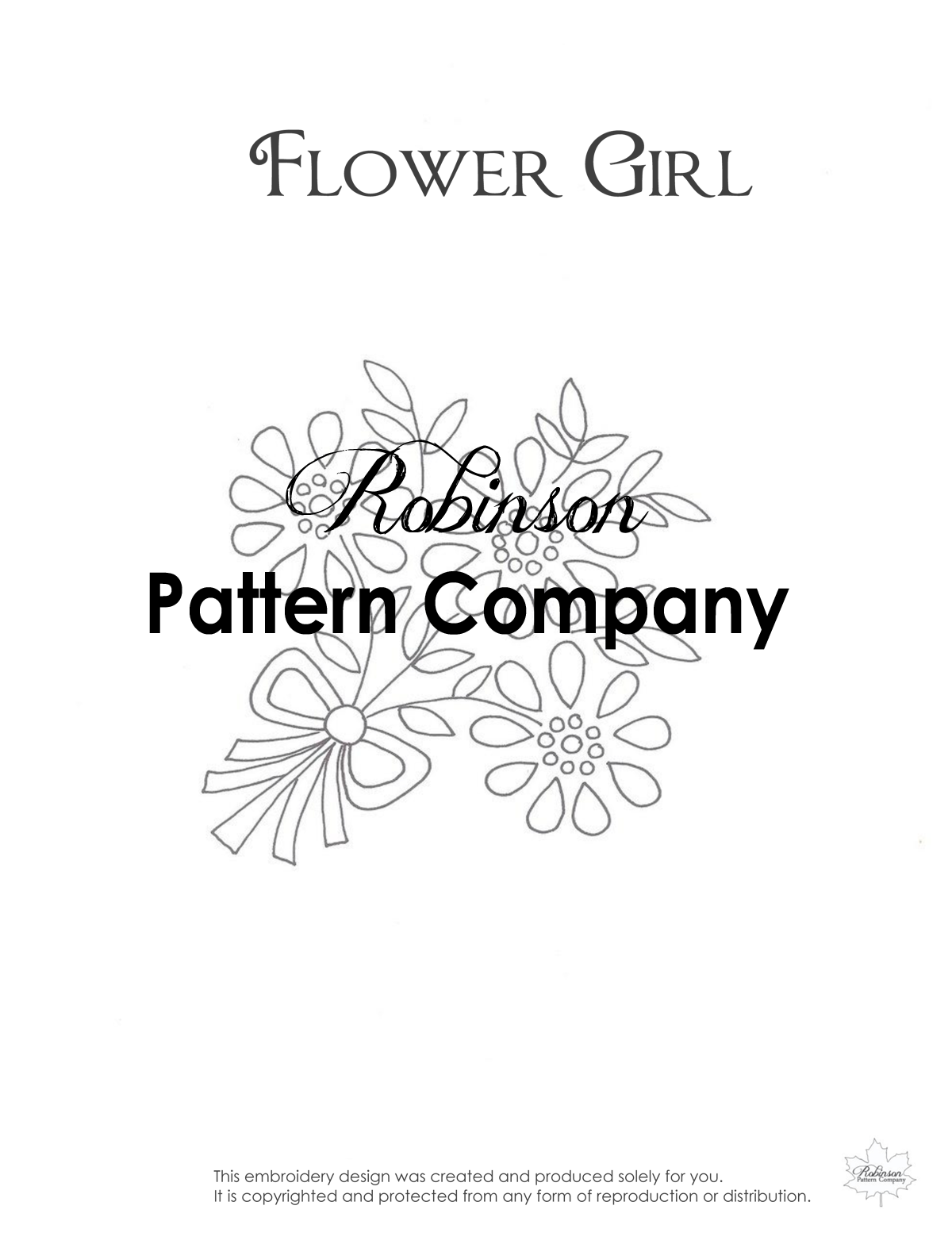 Flower girl embroidery
