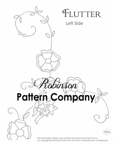 Flutter Hand Embroidery pattern