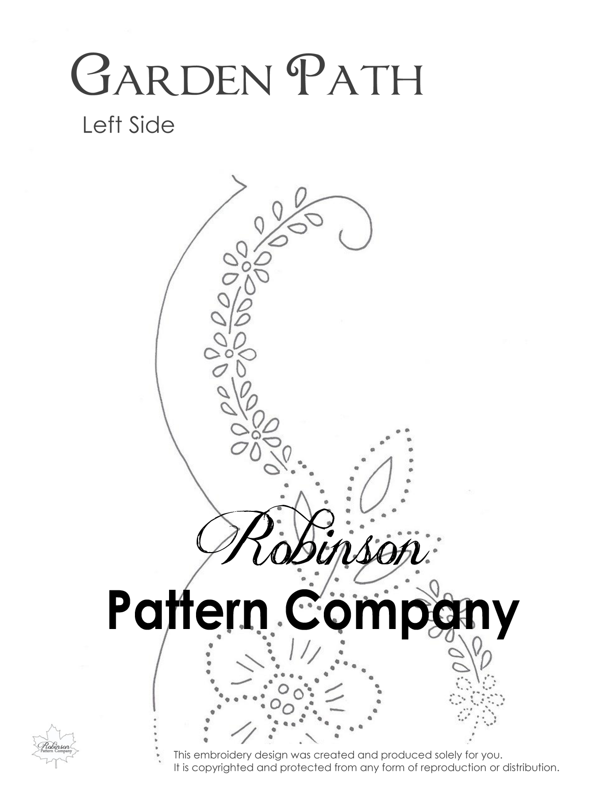 Garden Path Hand Embroidery pattern