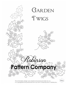 Garden Twigs Hand Embroidery pattern
