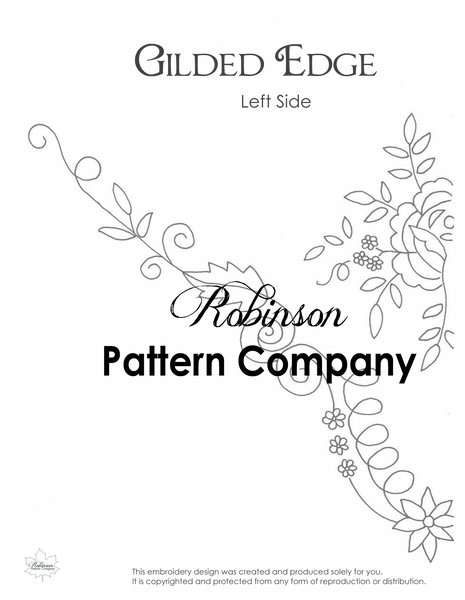Guilded edge embroidery