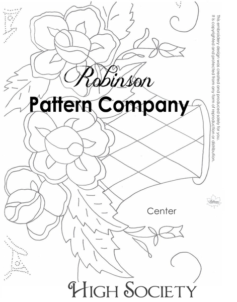 High Society Hand Embroidery pattern
