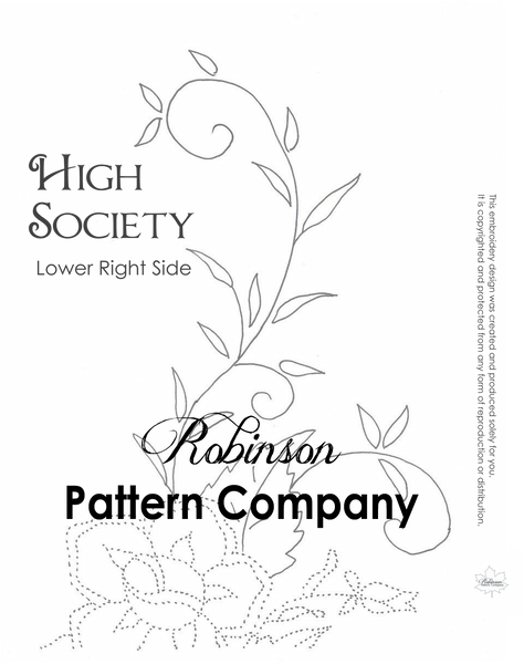 High Society Hand Embroidery pattern